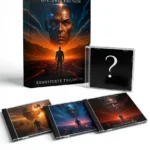 Produktfoto „Die drei Ebenen – Erweiterte Trilogie Deluxe“: Boxset mit Cover in leuchtendem Blau-Orange, drei CD-Hüllen der Kapitel Triggerwarnung, Fragmentierung und Seelenstimme sowie exklusive Bonus-CD in Jewelcase.